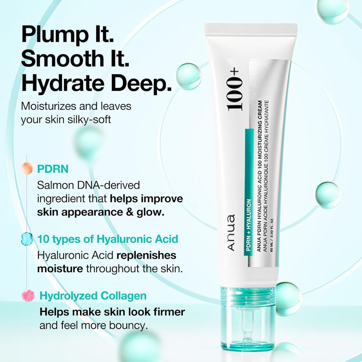 Anua - PDRN Hyaluronic Acid 100 Moisturizing Cream (50ml)