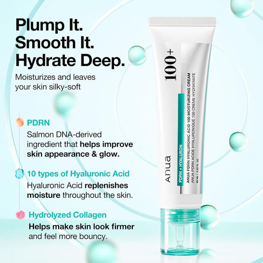 Anua - PDRN Hyaluronic Acid 100 Moisturizing Cream (50ml)