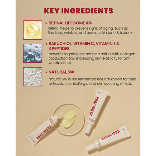 K-Secret - SEOUL 1988 Eye Cream Retinal Liposome 4% + Fermented Bean 30ml
